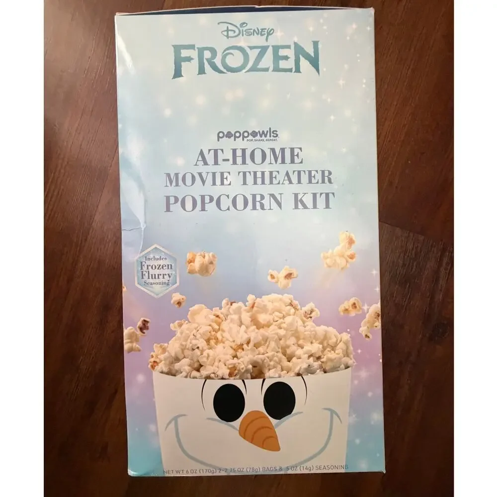Poppowls Disney Frozen Home Movie Theater Popcorn Kit NIB